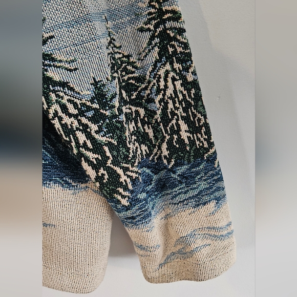 Vintage Arts Unlimited Sportswear Winter Scenic Tapestry 100% Cotton Jacket XXL - Picture 11 of 14